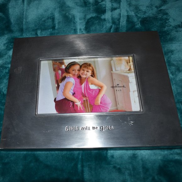Hallmark Silver Girls 4 x 6 Photo Picture Frame - Picture 1 of 6
